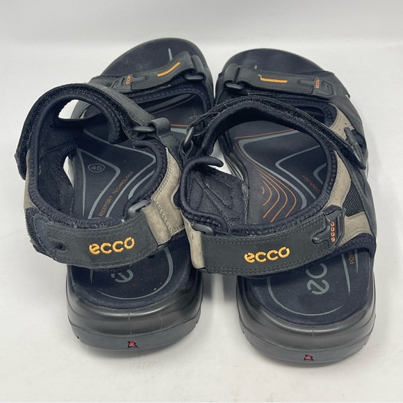 Ecco Yucatan Receptor Sandals Mens 11 - 11.5 EU 45 Black Brown Hiking Sport FLAW - Picture 11 of 15